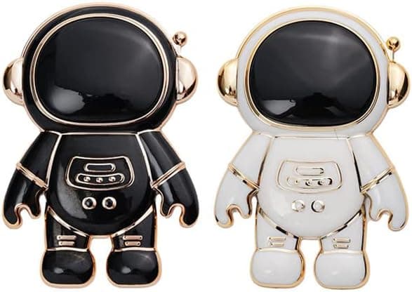 Telefon grepp universell telefon ringhållare astronaut form klibbig finger grepp telefonhållare hopfällbart grepp 2-pack