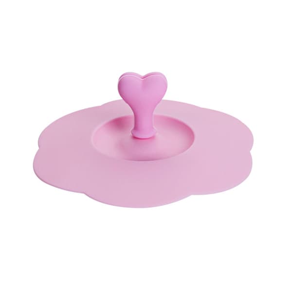Silikonkopplokk, varmebestandig, matvaregodkjent, gjenbrukbart, for krus og tekopper, rosa