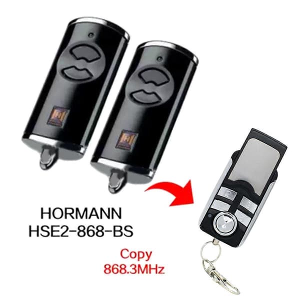 2x 868MHz Garasjeportfjernkontroll Kompatibel med HORMANN BS HSE2-868-BS[JUN]
