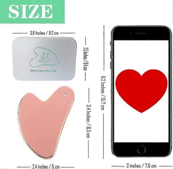 Stainless Steel Gua Sha Tool for Face, Rose Gold Gua Sha Tool, Stainless Steel Guasha Tool for Face