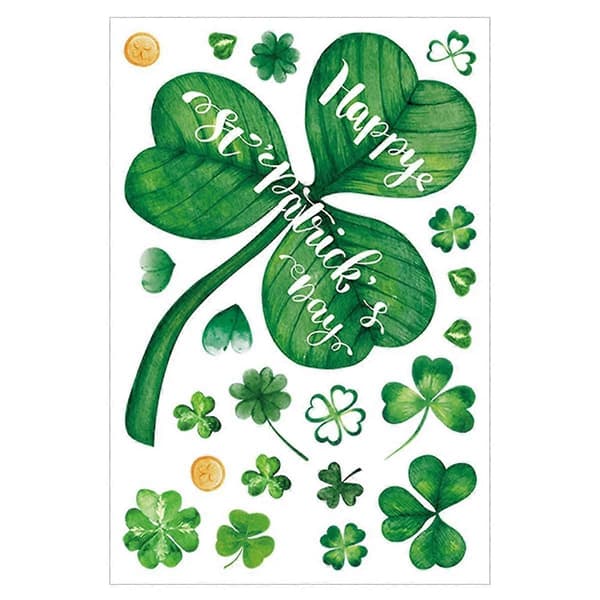 Dekorative klistremerker til St. Patrick's Day, vindusdekorasjoner til St. Patrick's Day