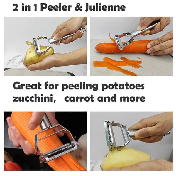 Multi Potetskreller Multi Dobbelknivskreller Grønnsakskutter Skiver For Gulrot Potet Melon Gadget Grønnsaksfrukt
