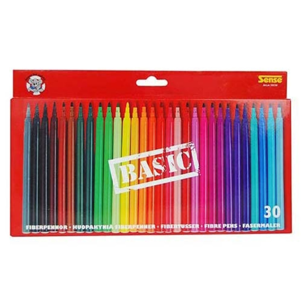 Sense Fiberpenne Basic 30-pak