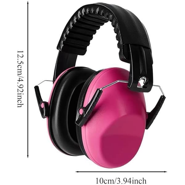Støjreducerende høretelefoner til børn - foldbare, justerbare og komfortable - SNR 34dB - til støjende omgivelser - pink