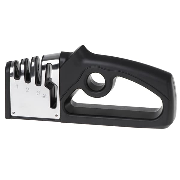 Knivsliper 4-i-1 – Kniv- og Saksliper med 3 Trinn, Sklisikker Base og Ergonomisk Grep multifärg multicolor