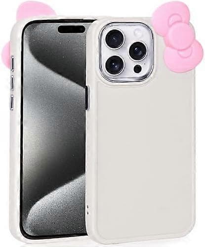 Kompatibel med iPhone 16 Pro Max Deksel, Søt 3D Rosett Design Myk Silikon Støtsikkert Beskyttelsesdeksel for iPhone 16 Pro Max 6.9 \" 2024