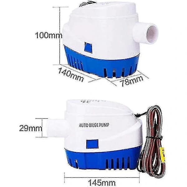 Automatisk dykpumpe til båd, campingvogn, camping, lille pool og springvand 12 V 4165 L/t - Yvan