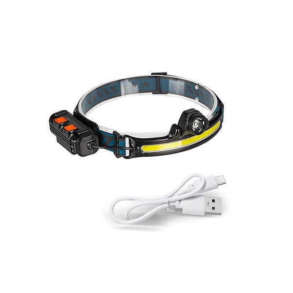 Tehokas ladattava LED-otsalamppu, zoomattava otsalamppu anturilla