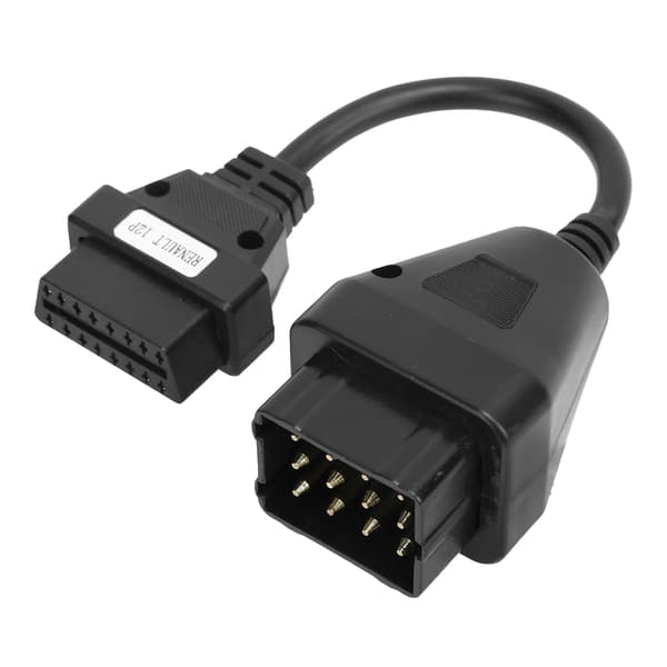 Professionel OBD2-adapter 12-pin til 16-pin bildiagnostisk forlængerkabel