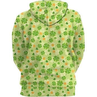 Men's Long Sleeve Hoodie, Halloween Theme, Round Neck, Kangaroo Pocket, Christmas Pattern, 3D Print, Pullover, Size XL