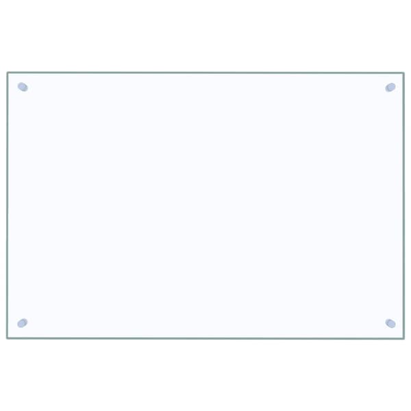 vidaXL Stænkplade gennemsigtig 90x60 cm hærdet glas Transparent transparent
