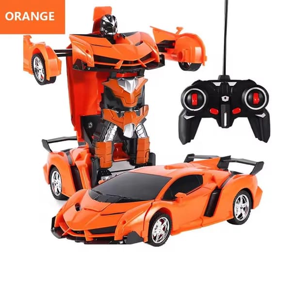 Leketøybil Fjernkontroll Rambo Transformerende Robot (oransje)