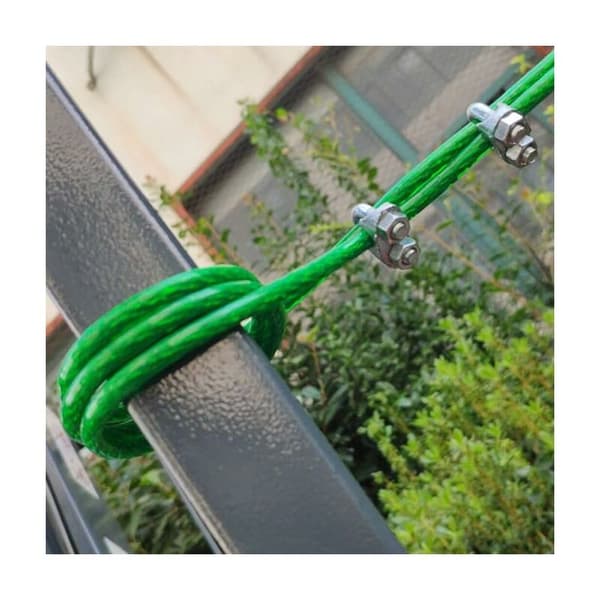 12 stk. wire reb klemmer M4 U-bolt kabelklemmer i 304 rustfrit stål U-bolt klemmer til 4 mm stålwire reb