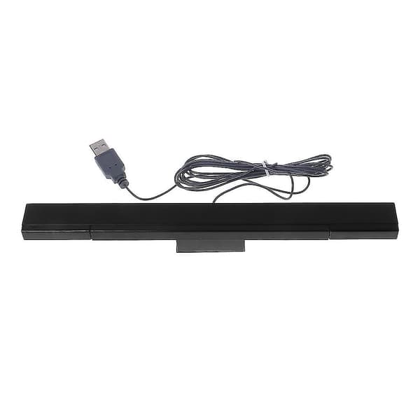 Sensor Bar Wireless Receiver IR Signal Ray USB Plug Replacement for Wii Remote - Black
