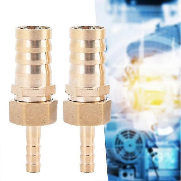 Brass Fitting Hose Nipple Reducing Plug Connector (2pcs, 6mm-16mm)
