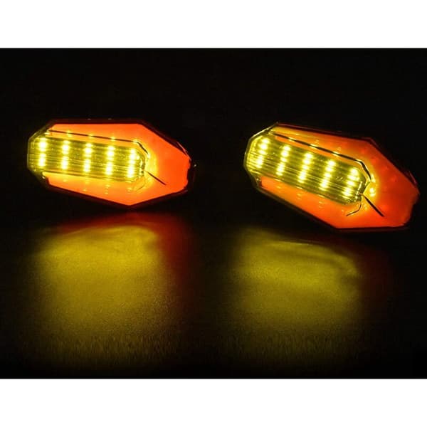 1 Pair 30 LEDs 12V Waterproof Motorcycle Turn Signals Rear for (Red)