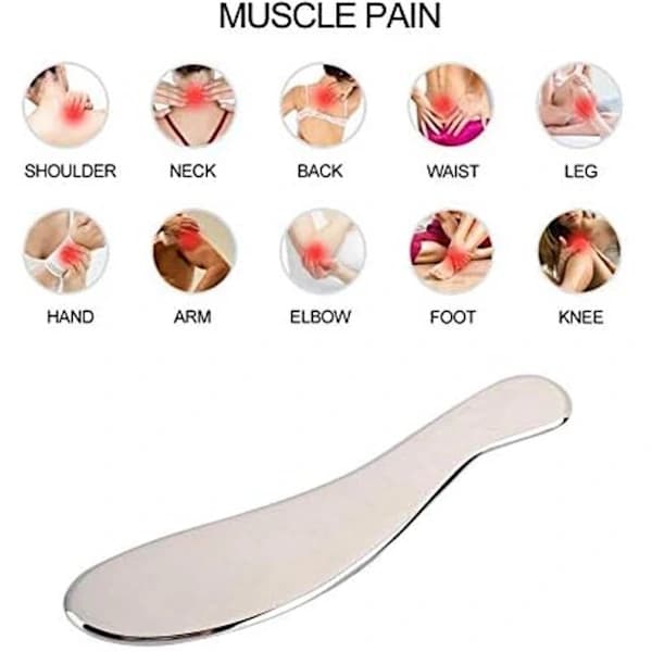 Gua Sha skrapemassasje i rustfritt stål for akupunktur, muskelsmertelindring, A