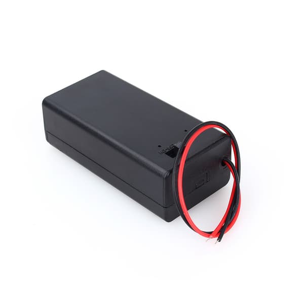 9V Volt PP3 Batteriholderboks DC-etui med ledning PÅ/AV Bryter Beskyttelse Slitesterk