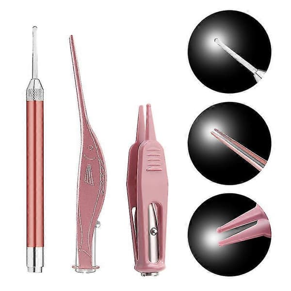 Luminous Ear Spoon Set 3-piece Set Ear Digging Ear Cleaning Children Ear Digging Ear Spoon Ear Cleaner