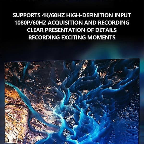 C31 USB til HDMI HD Video Capture Card Adapterkabel for Spillinnspilling Livestreaming