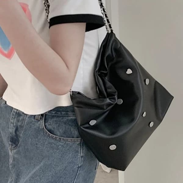 Kvinnlig Bucket Bag Axelväska SILVER Silver