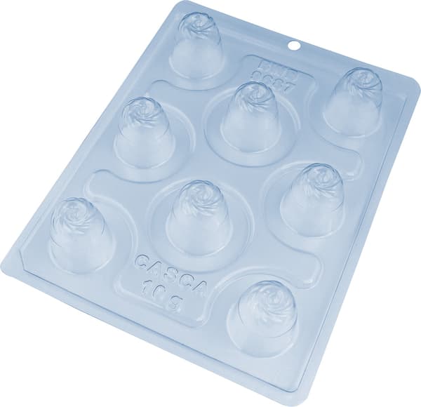 Pralineform Kuppel Chokoladeform - BWB 9687 - Special 3-delt form Transparent transparent
