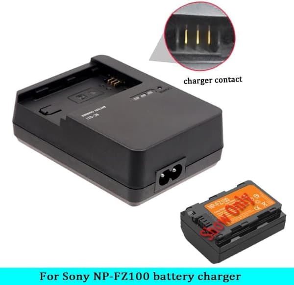 Lader for Sony A7R4 A7C A9 A6600 A9M2 NP-FZ100 Batteri
