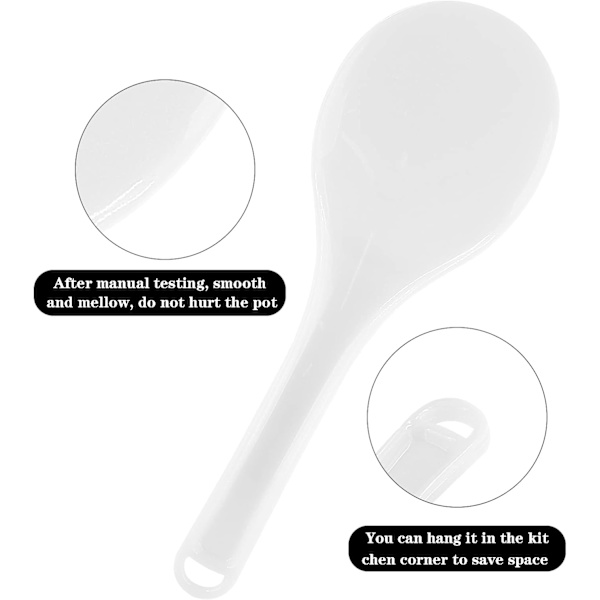 2-delt plastik rispagaj og ske hvid hvid 7,87 tommer White E