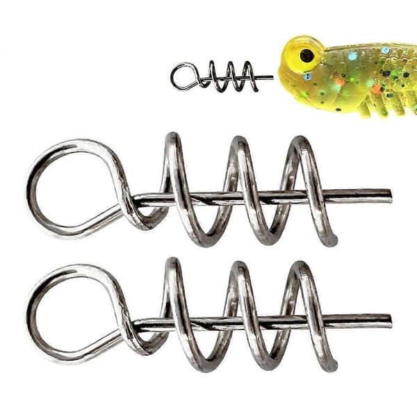 100pcs Fishing Hooks Steel Swivels Jig Hooks Single Circle Hooks Spring