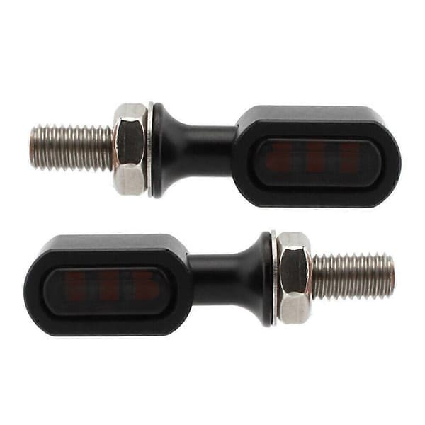 Mini LED-blinklys - Røgfarvet linse Sort hus til Cafe Racer Motorcykel
