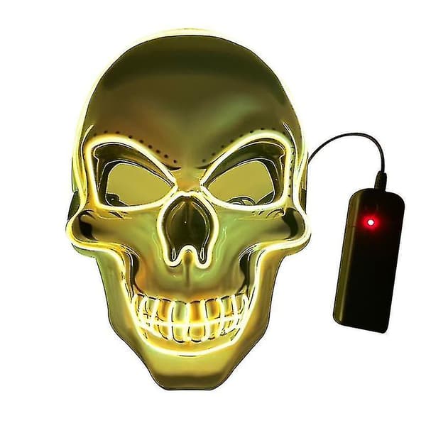 Halloween-naamio LED-valolla, pelottava naamio juhlatarvikkeisiin
