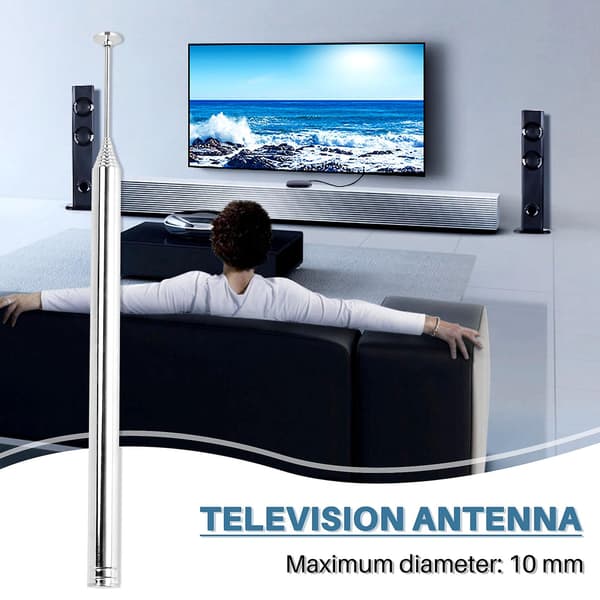 115 cm 10-osainen teleskooppiantenni FM AM-radiolle