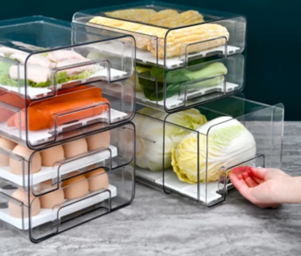 Kylskåpsförvaringslåda 34*12,8*11cm Kylskåpslåda Organizer Hängande Transparent Låda Förvaring