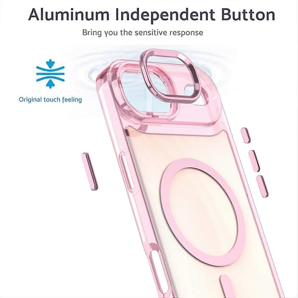 For iPhone 17 Air Deksel Kompatibelt med MagSafe Fargeskiftende PC TPU Telefon Bakside