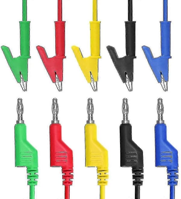 1000V 15A 4mm bananstik testkabelsæt med krokodillenæb og trådspids