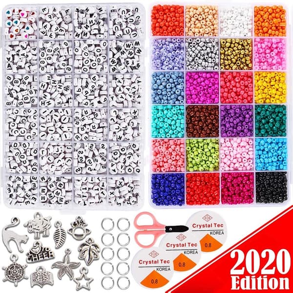 Smykkefremstillingssæt Perler til armbånd - 5000+ stk Perlehåndværkssæt