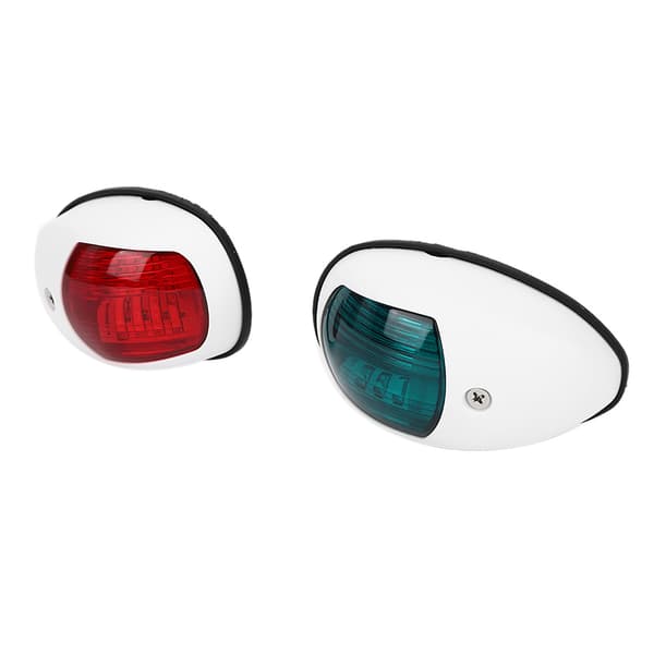 2pcs Signal Lamp Red Green LED Waterproof Boat Navigation Light DC12V 3W White
