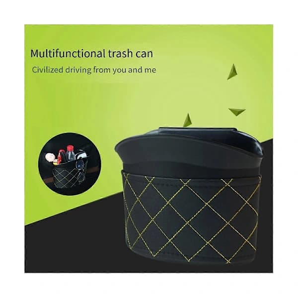 LW-1795B Car Trash Can Seat Back Trash Can Storage Bucket Car Accessories