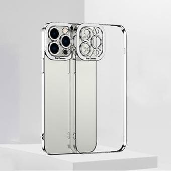 Elektrobelagt TPU-deksel til iPhone 14 Plus (sølv)