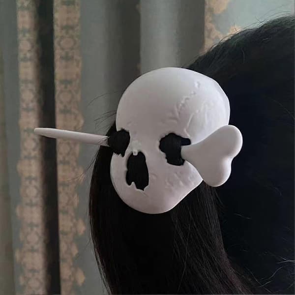 Halloween Läskig Dödskalle Hårnål Retro Gotisk Dödskalle Hår