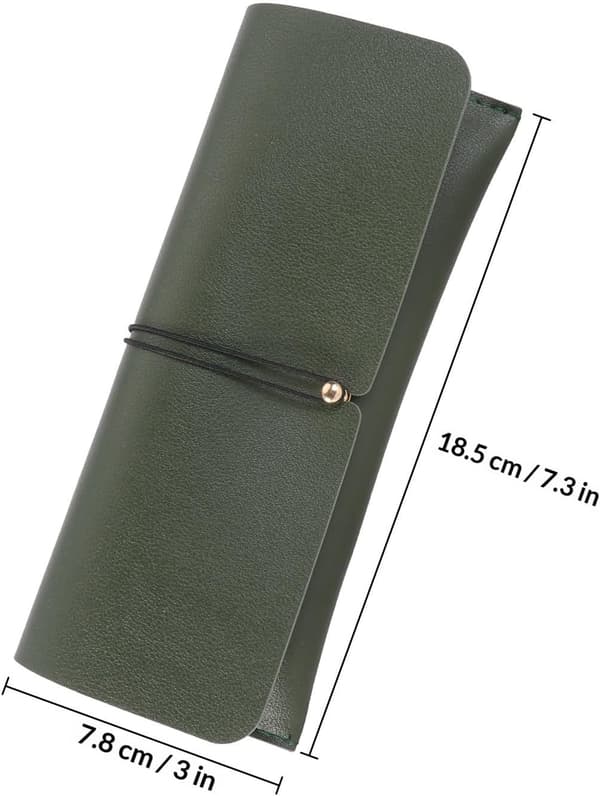 3-pack bärbara glasögonfodral i PVC-imiterat läder, mjuka förvaringsväskor för glasögon för resor