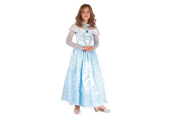 Prinsessklänning ljusblå/Vit 5-7 År - Alrico
