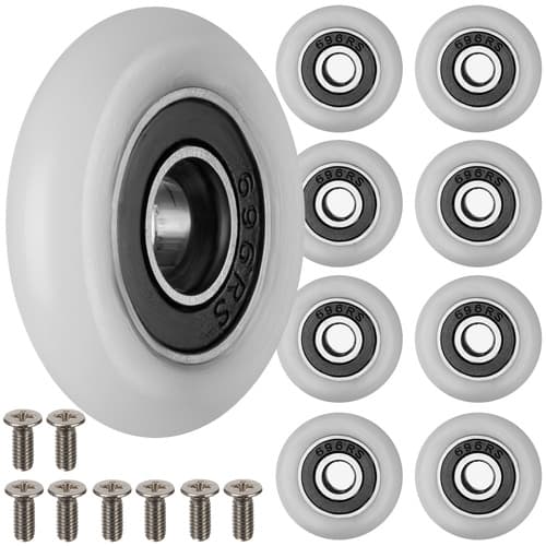 Wheels for shower wall or shower door 23 mm - 8-pack