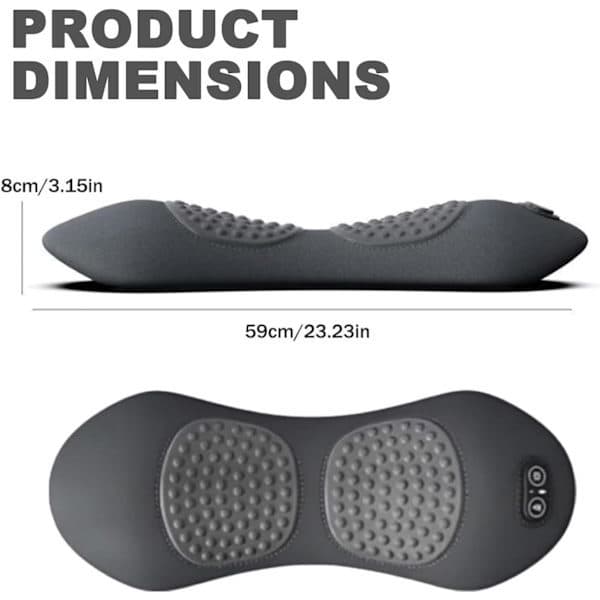 3-in-1 Back Therapy, Back Massage, Sciatica Massage with Traction Lift, Stretcher Portable Deep Tissue Vibration for Neck Shoulder Back (Grey)