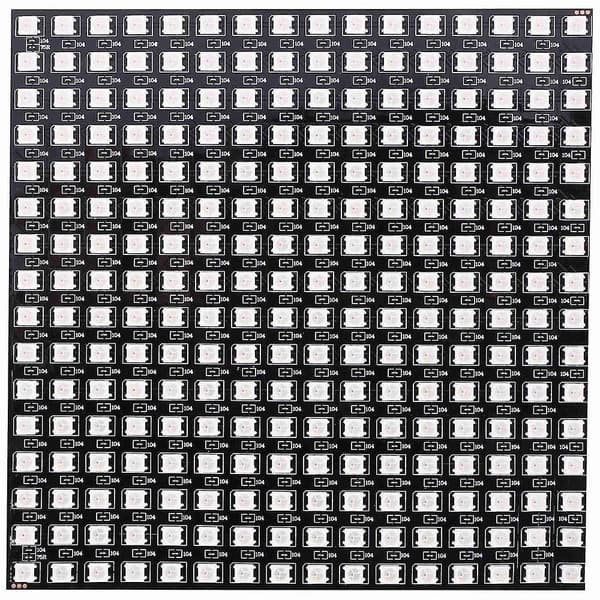 Ws2812b Led Rgb Fleksibelt Pixelpanel 16x16 Individuelt Adresserbart
