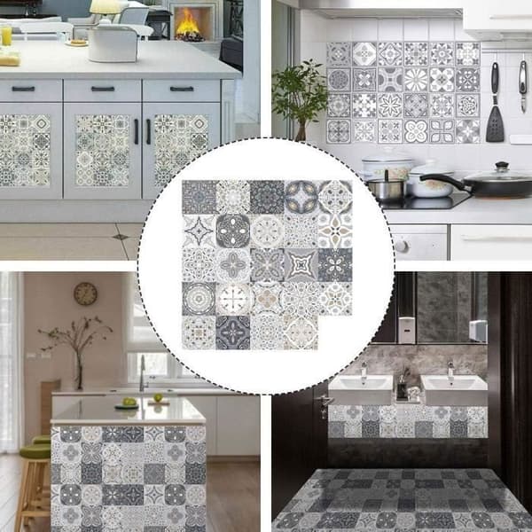 24-piece self-adhesive wall decals for kitchen, living room and bathroom