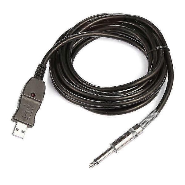 Kitara PC USB-tallennuskaapeli sovitinmuunnin liitäntäliitäntä 6,5 mm