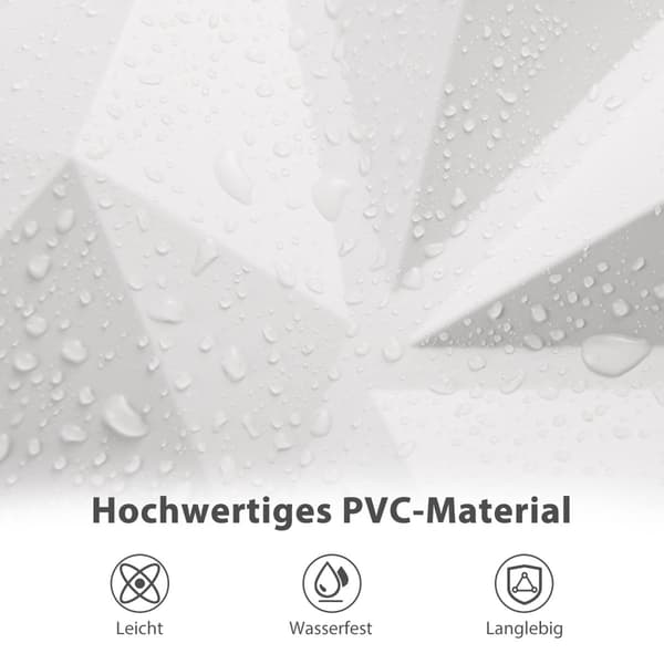 3D-veggpaneler, diamantmønster, 50-pakning, 4,5 m² dekning