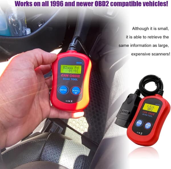 Bil OBD2 Scanner Kodelæser, CAN Diagnostisk Værktøj til Alle OBD II Protokol Køretøjer Efter 1996