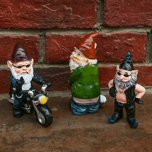 Havetomte Statue Fræk Gnome Sjov Tomte Havedekoration 1 Styk